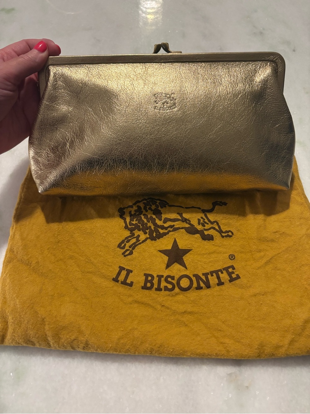 Il Bisonte Manuela Leather Clutch